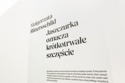 Małgorzata Rittersschild. The Lizard Means Short-Lived Happiness